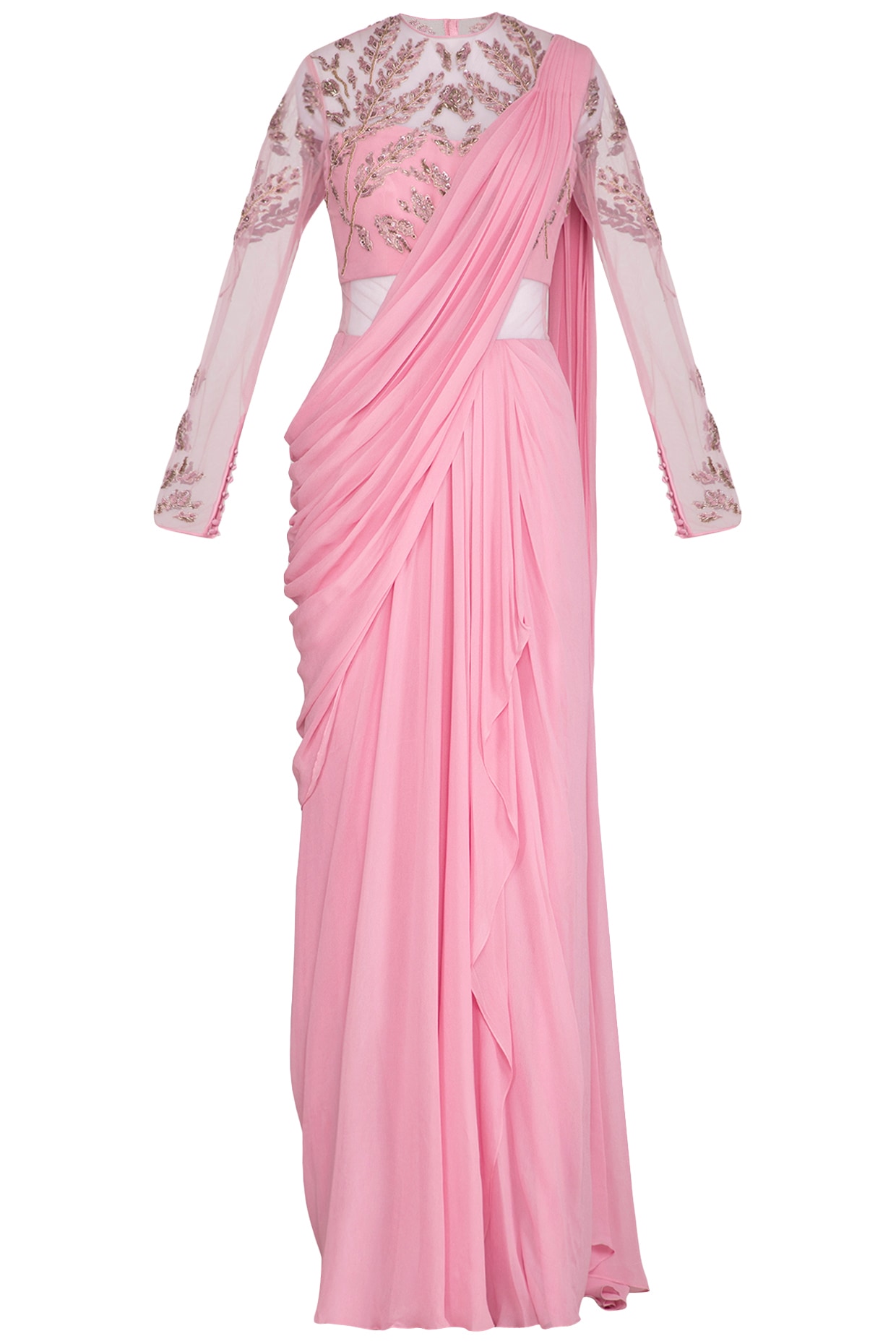 saree gown design
