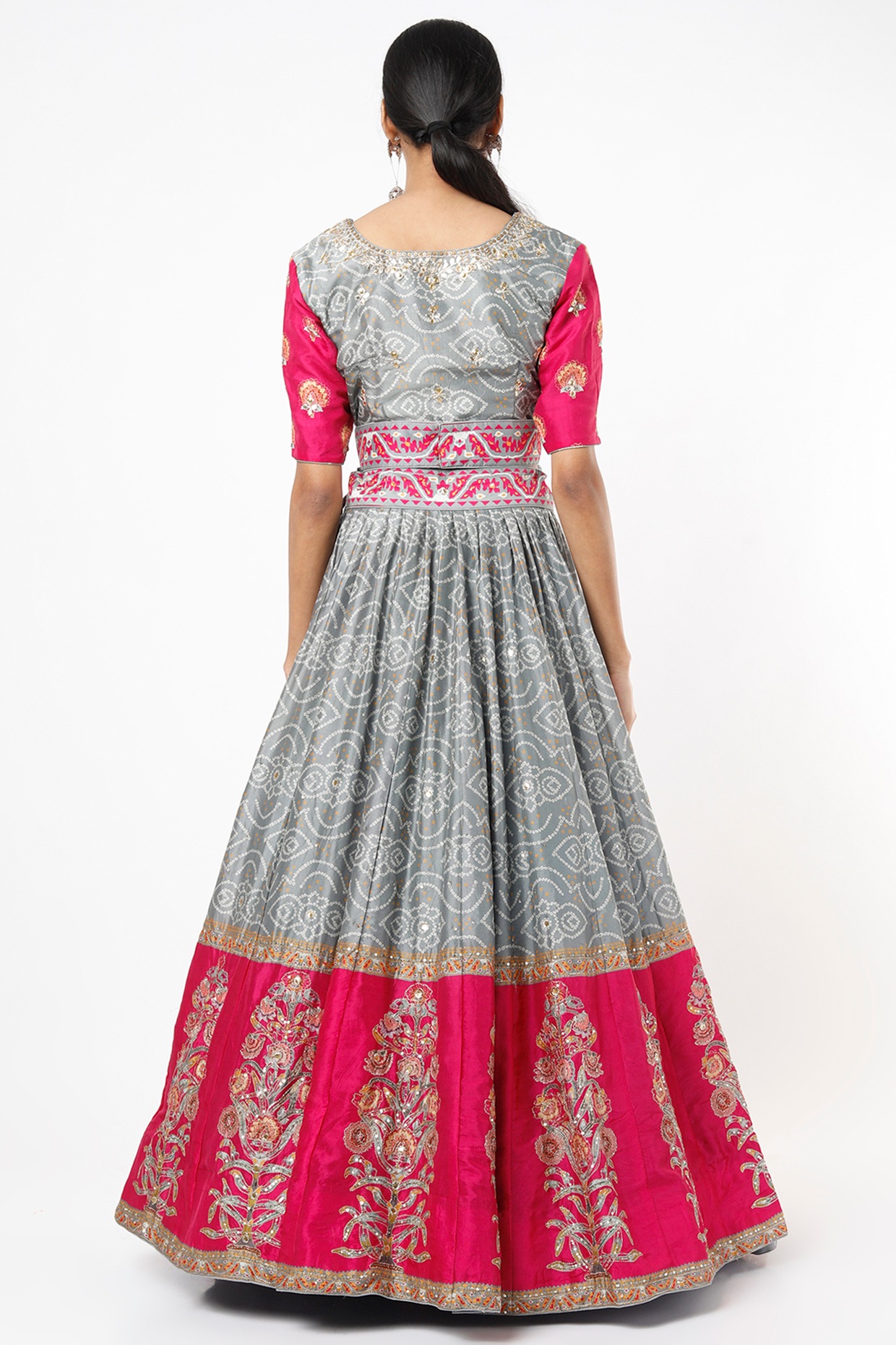 Shop Mustard and Pink Vasansi Silk Lehenga Online| Vasansi Jaipur