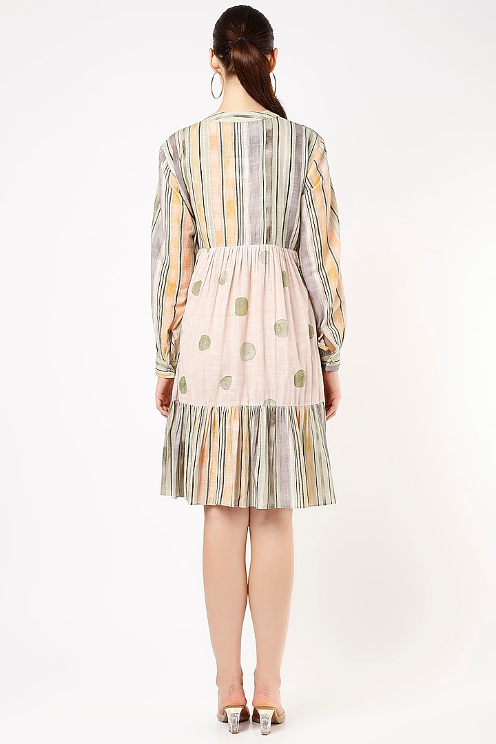 Multi-Coloured Embroidered Mini Vacation Dress by Vikram Phadnis at Pernia's Pop Up Shop