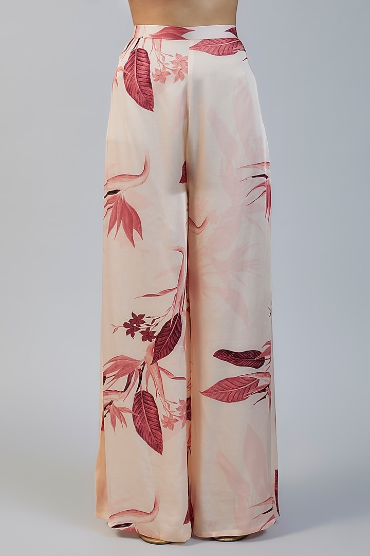 Multi-Colored Organza Printed Waterfall Cape Set by Vikram Phadnis at Pernia's Pop Up Shop