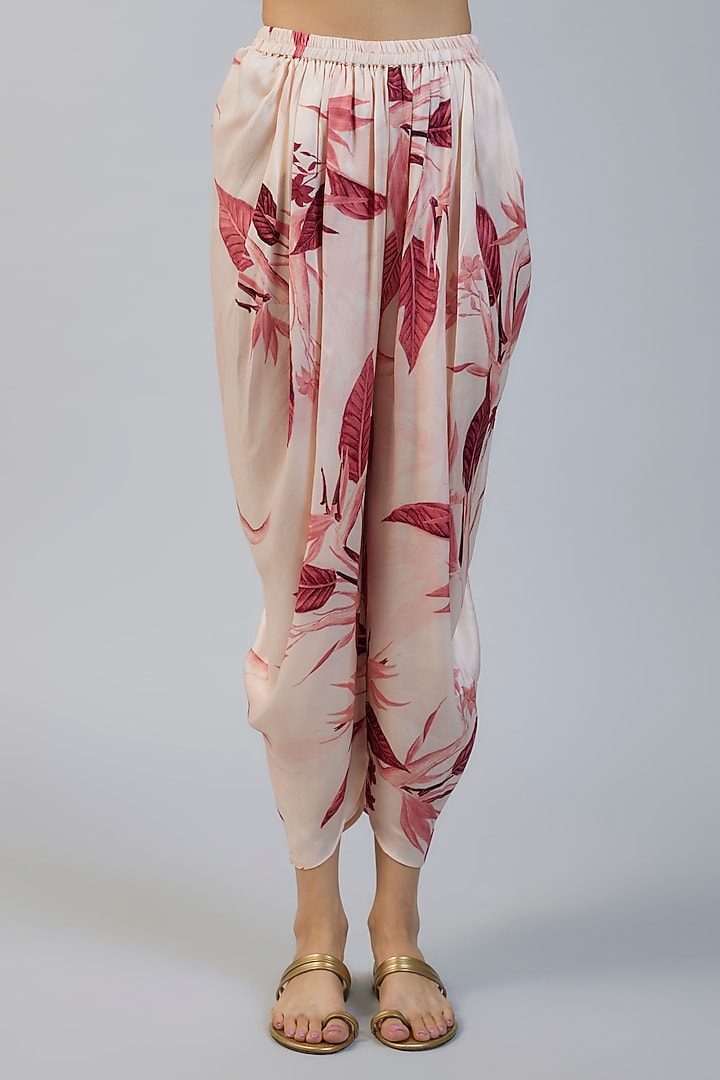 Wine Organza Printed Cape Set by Vikram Phadnis at Pernia's Pop Up Shop