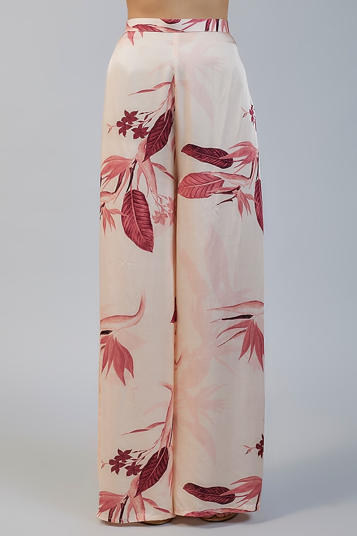 Wine Georgette Mirror Embroidered Cape Set by Vikram Phadnis at Pernia's Pop Up Shop