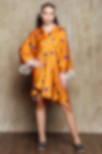 Rust Printed Summer Dress by Vikram Phadnis at Pernia's Pop Up Shop