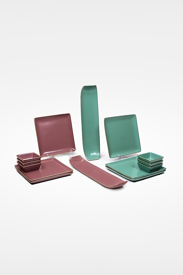 Multi-Colored Porcelain Matte Plates & Bowls by Vola at Pernia's Pop Up Shop