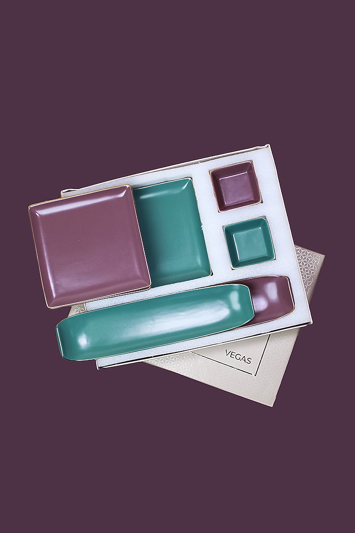 Multi-Colored Porcelain Matte Plates & Bowls by Vola at Pernia's Pop Up Shop