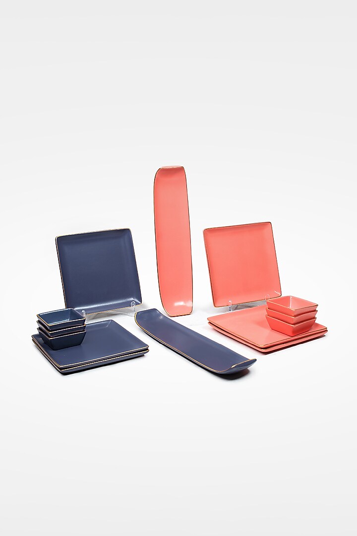 Multi-Colored Porcelain Matte Plates & Bowls by Vola at Pernia's Pop Up Shop