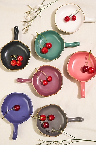 Multi-Colored Porcelain Bowls (Set Of 6) by Vola
