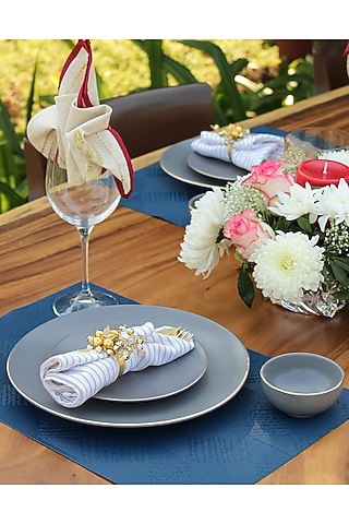 Grey Matte Porcelain Dinner (Set Of 21) by Vola
