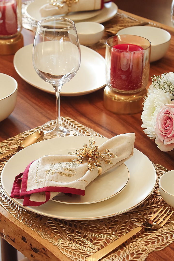 White Matte Porcelain Dinner (Set Of 21) by Vola at Pernia's Pop Up Shop