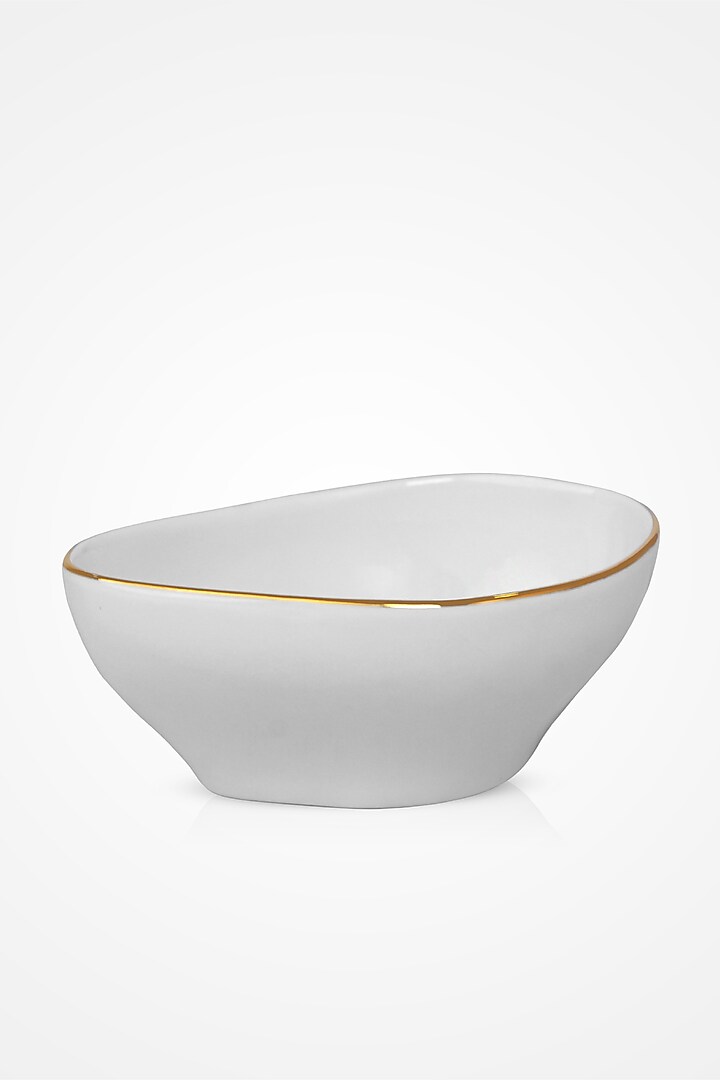 White Porcelain Bowls (Set Of 6) by Vola at Pernia's Pop Up Shop