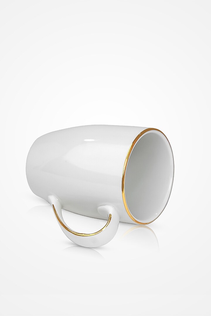 White Porcelain Mugs -230ml each (Set Of 6) by Vola at Pernia's Pop Up Shop