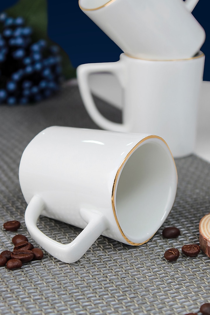 White Porcelain Mugs -100ml each (Set Of 6) by Vola at Pernia's Pop Up Shop
