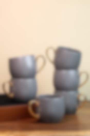 Pebble Grey Porcelain Cup Set by Vola at Pernia's Pop Up Shop