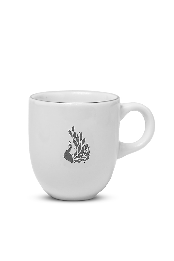 White Porcelain Myur Espresso Cup & Saucer Set of 6 by Vola at Pernia's Pop Up Shop