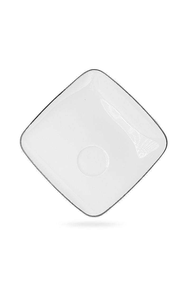 White Porcelain Myur Espresso Cup & Saucer Set of 6 by Vola at Pernia's Pop Up Shop