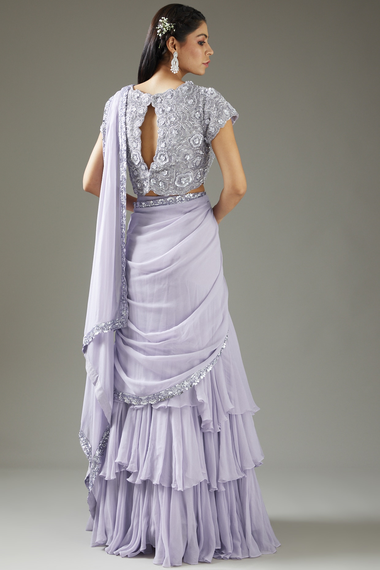 Buy Turquoise Embroidered Lehenga Saree Set – Lea Clothing Co.