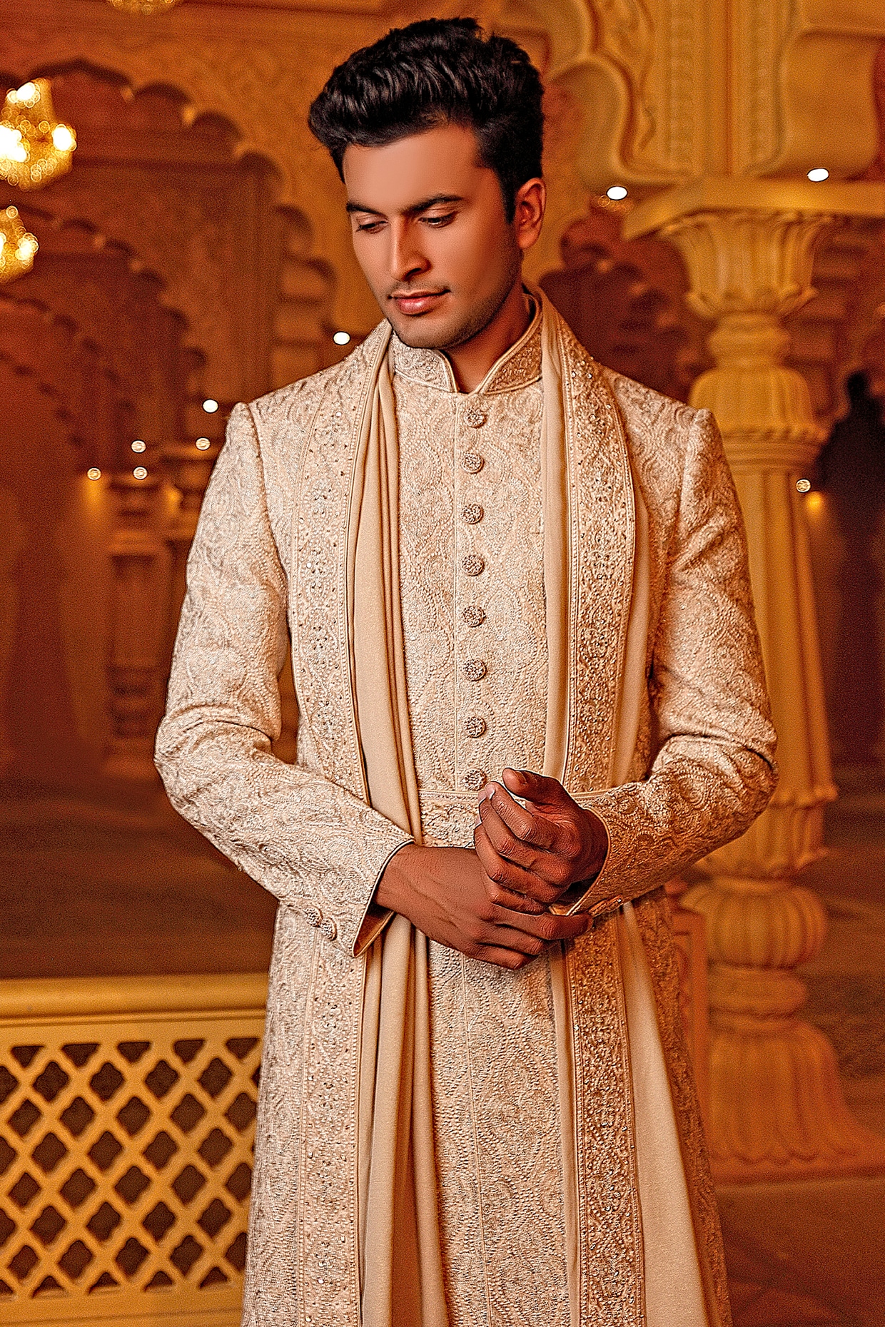 Sherwani dupatta style new arrivals