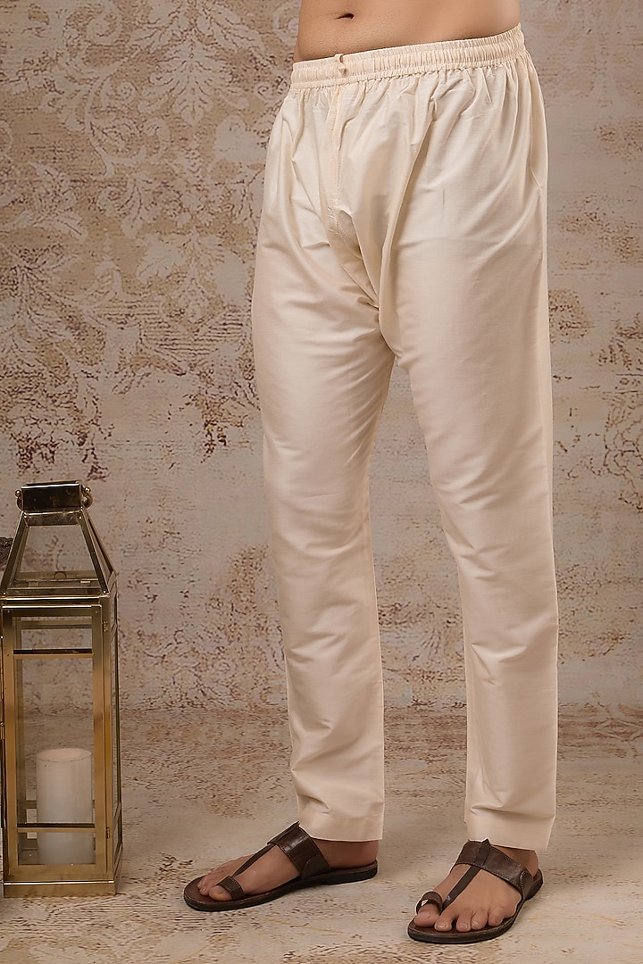 Blush Pink Blended Silk Kurta Set by Vanshik at Pernia's Pop Up Shop