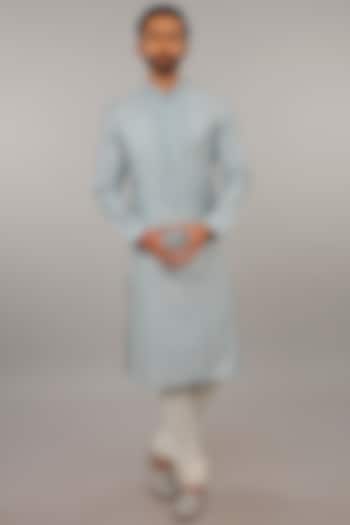 Blue Embroidered Kurta Set by Vanshik at Pernia's Pop Up Shop