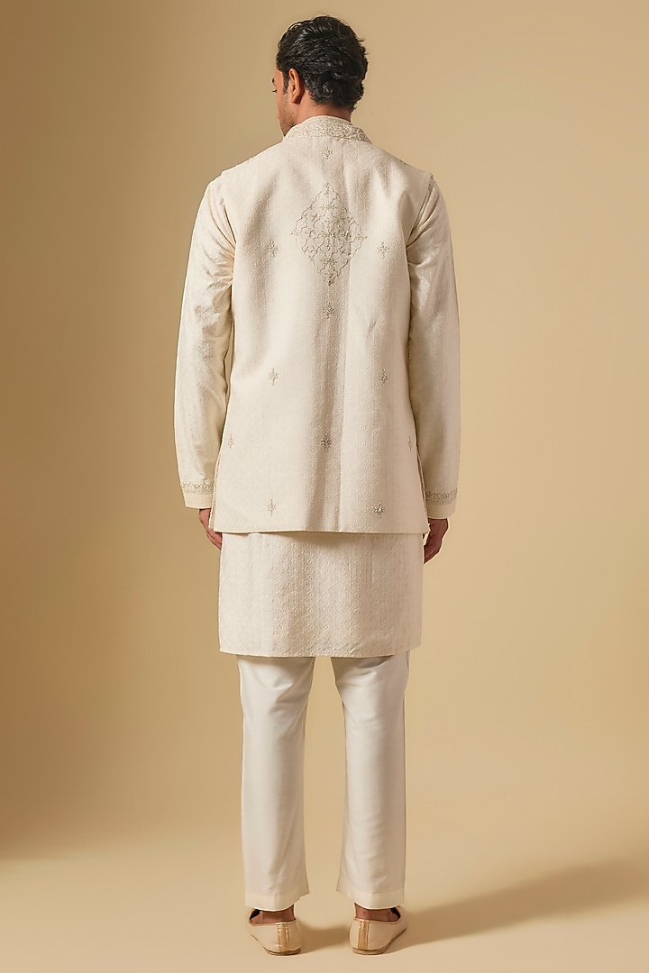 Pearl Soft Silk Bundi Jacket Set by Vanshik at Pernia's Pop Up Shop