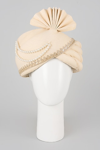 Beige Silk Safa by Vanshik