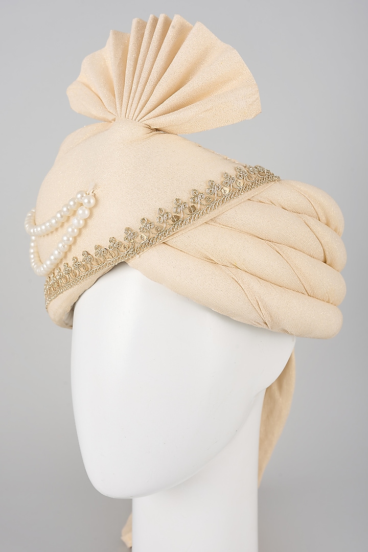 Beige Silk Safa by Vanshik at Pernia's Pop Up Shop