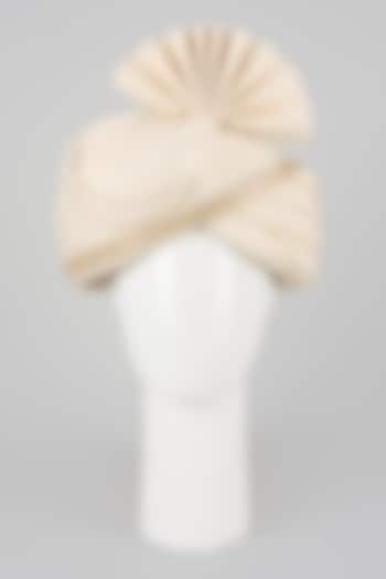 Pearl White Silk Safa by Vanshik at Pernia's Pop Up Shop