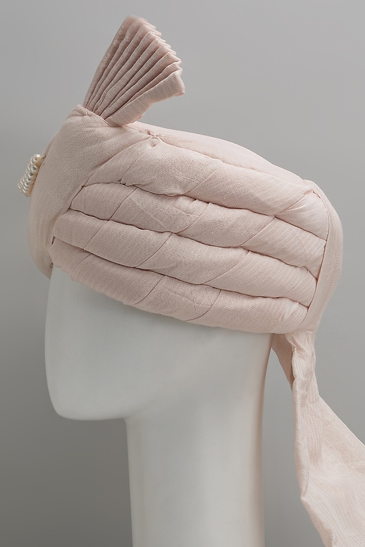 Blush Raw Silk Safa by Vanshik at Pernia's Pop Up Shop