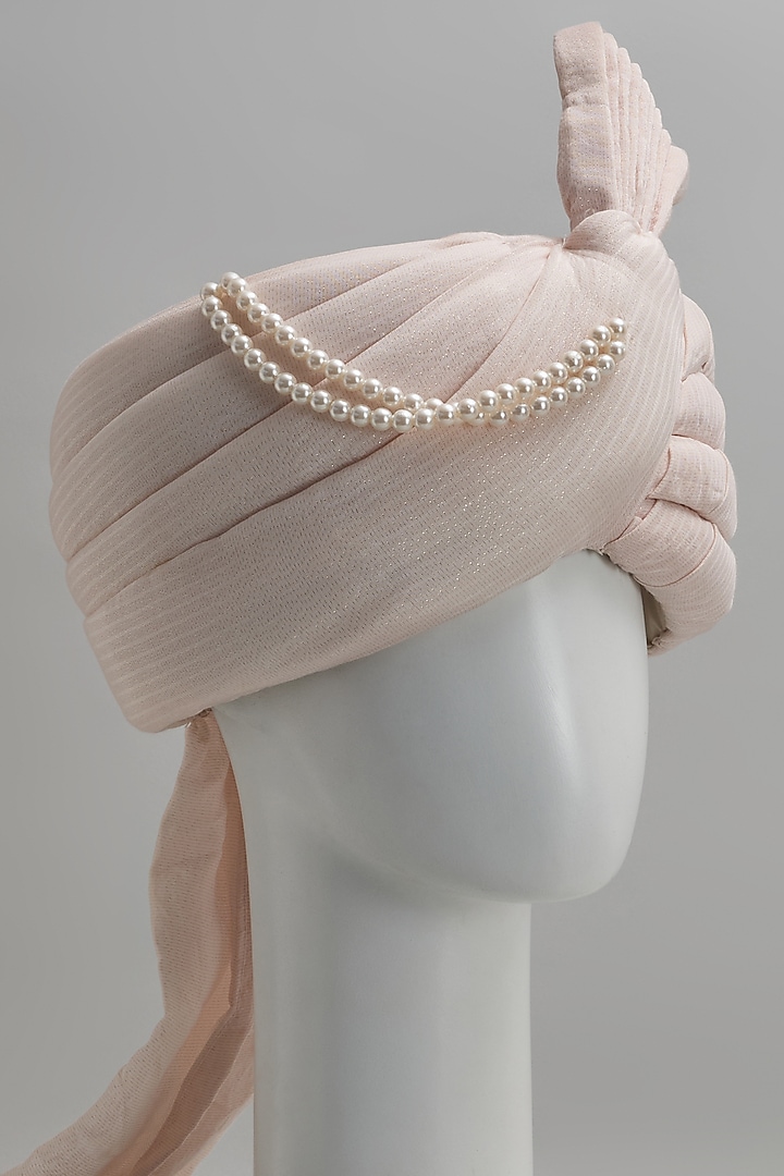 Blush Raw Silk Safa by Vanshik at Pernia's Pop Up Shop