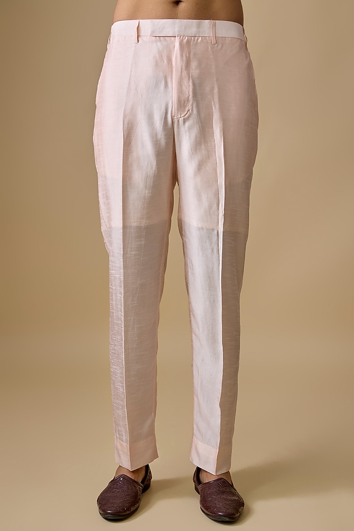 Blush Pink Silk Indo-Western Set by Vanshik at Pernia's Pop Up Shop