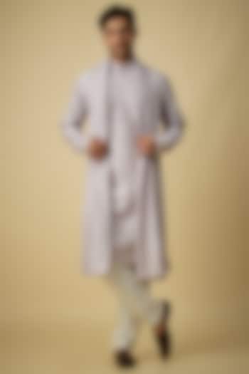 Lilac Silk Kurta Set by Vanshik