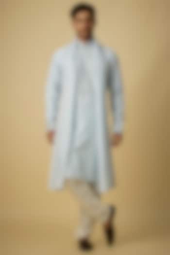 Aqua Silk Kurta Set by Vanshik