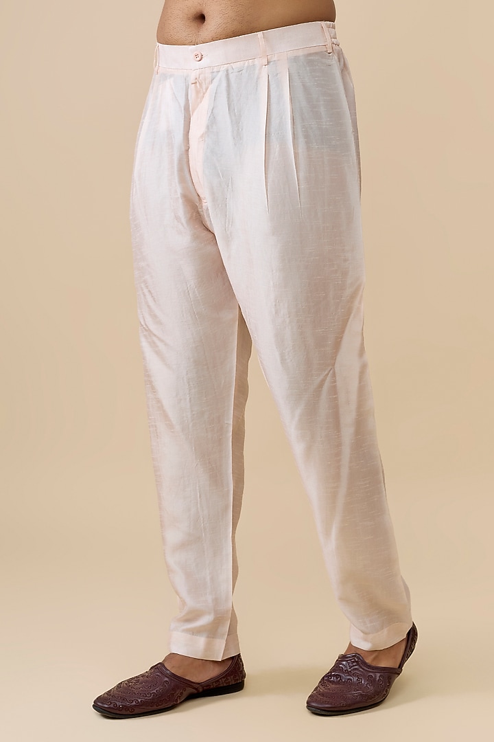 Blush Silk Groom Sherwani Set by Vanshik at Pernia's Pop Up Shop