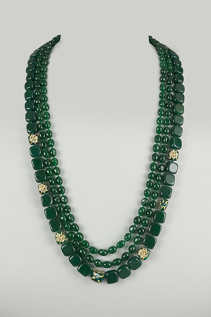 Emerald Beaded Mala by Vanshik at Pernia's Pop Up Shop