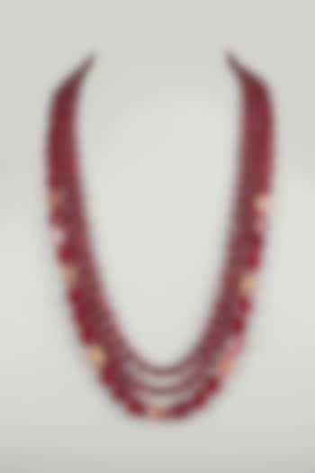 Maroon Beaded Mala by Vanshik at Pernia's Pop Up Shop
