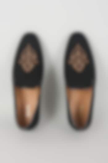 Black Leather Loafers by Vanshik at Pernia's Pop Up Shop