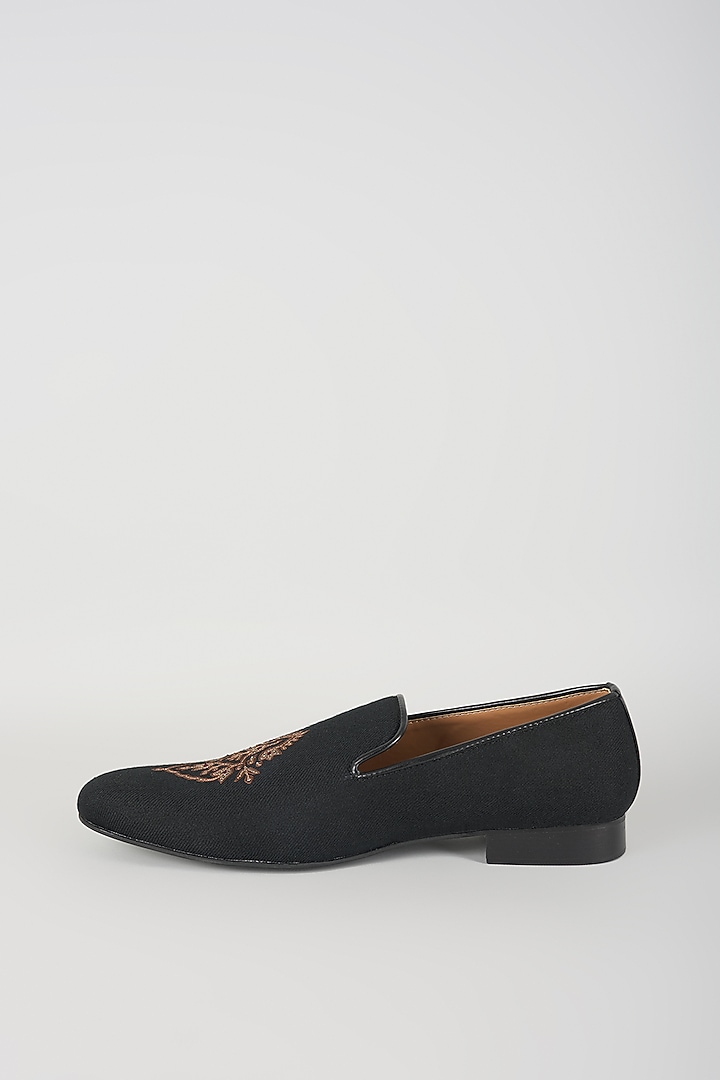 Black Leather Loafers by Vanshik at Pernia's Pop Up Shop