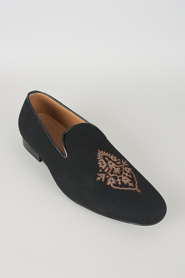 Black Leather Loafers by Vanshik at Pernia's Pop Up Shop