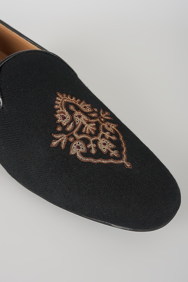 Black Leather Loafers by Vanshik at Pernia's Pop Up Shop