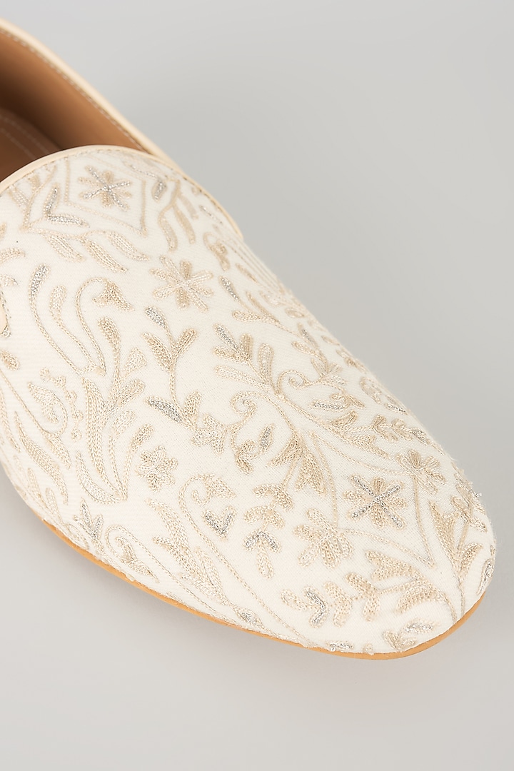 Ivory Leather Loafers by Vanshik at Pernia's Pop Up Shop