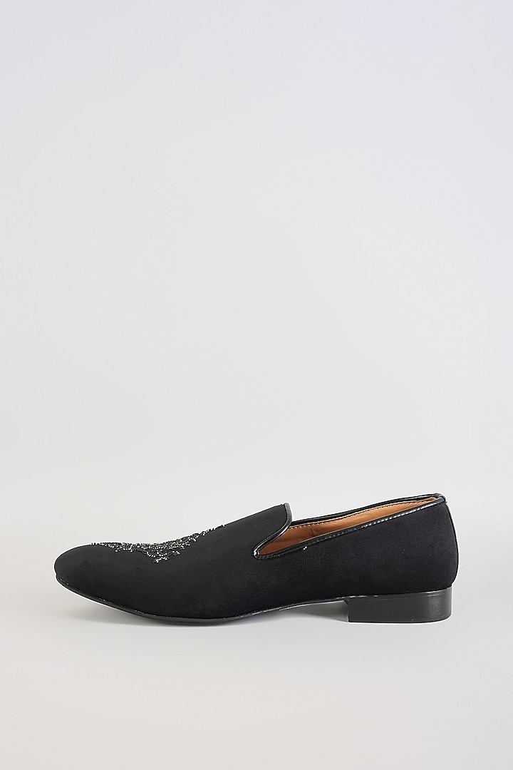 Black Suede Loafers by Vanshik at Pernia's Pop Up Shop
