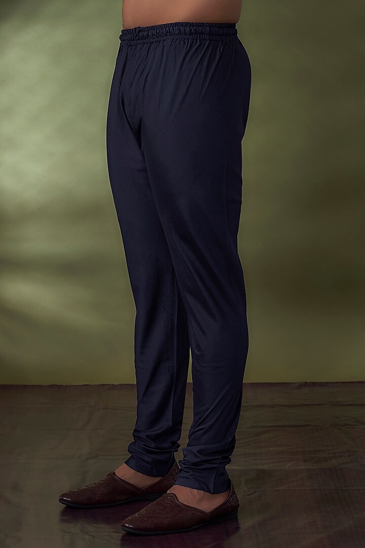 Plus Size Lucknowi Kurta set in Navy Blue main image 1