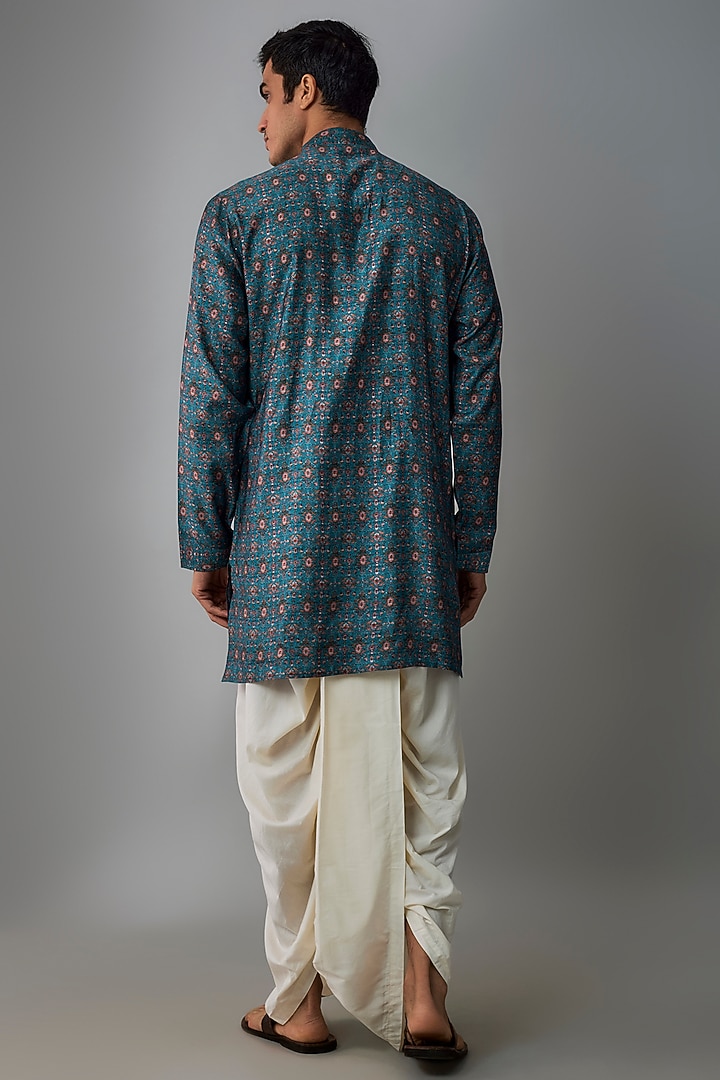 Ivory Cotton Silk Dhoti Pants by Vanshik at Pernia's Pop Up Shop