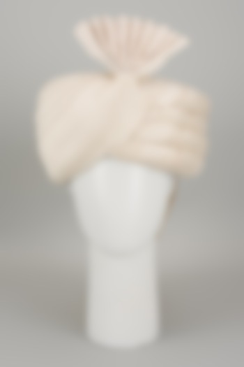 Cream Raw Silk Safa by Vanshik at Pernia's Pop Up Shop