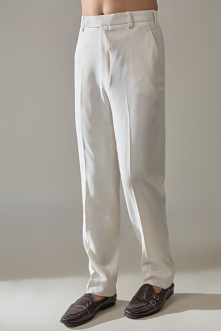 Beige Silk Groom Bandhgala Set by Vanshik at Pernia's Pop Up Shop