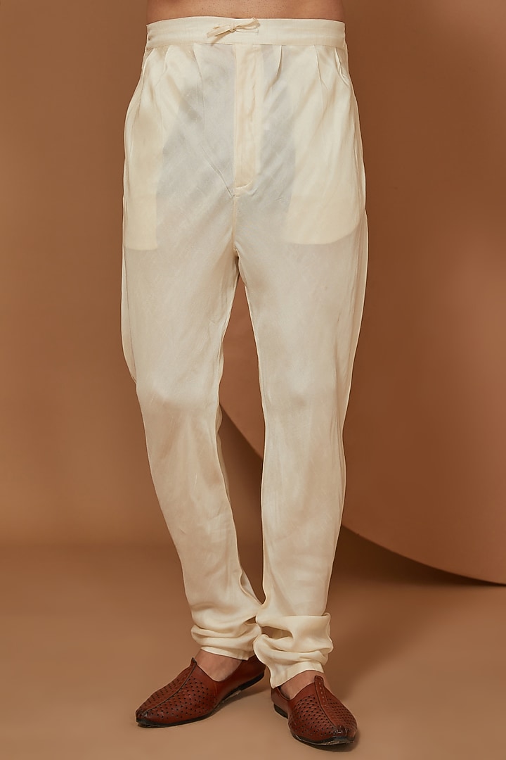 Pearl Silk Embroidered Wedding Sherwani Set by Vanshik at Pernia's Pop Up Shop