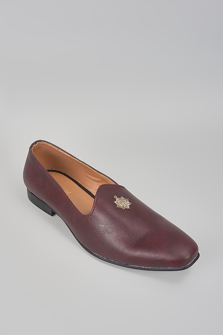 Cherry Leather Mojaris by Vanshik