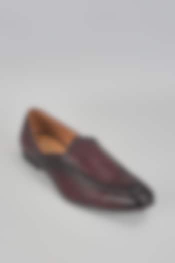 Cherry Leather Mojaris by Vanshik