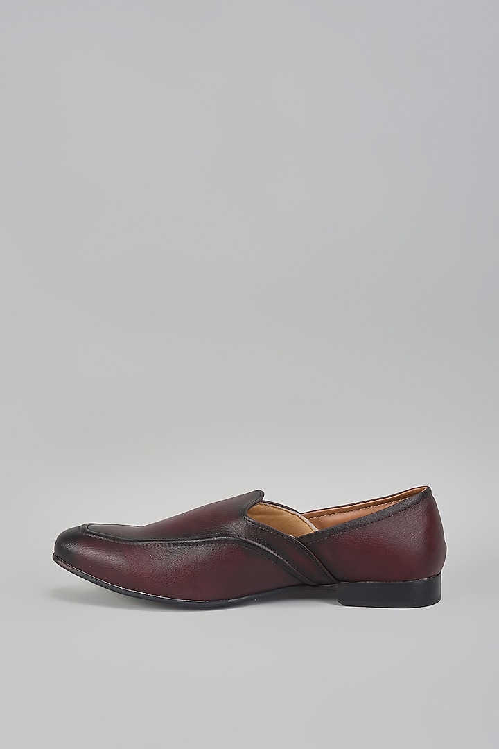 Cherry Leather Mojaris by Vanshik at Pernia's Pop Up Shop