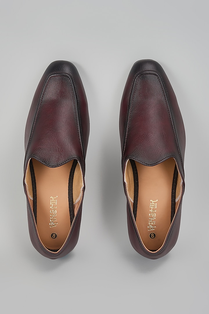 Cherry Leather Mojaris by Vanshik at Pernia's Pop Up Shop